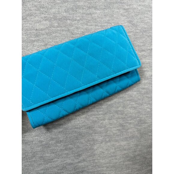 Vera Bradley Quilted Blue Tote Bag & Wallet Set Purse - Picture 11 of 16